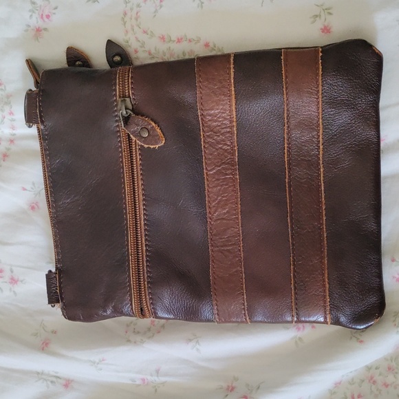 Brown Leather Satchel Purse (no straps) - Picture 2 of 10